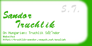 sandor truchlik business card